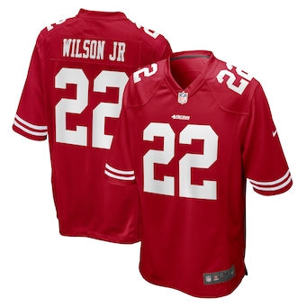 mens nike jeff wilson jr scarlet san francisco 49ers player 